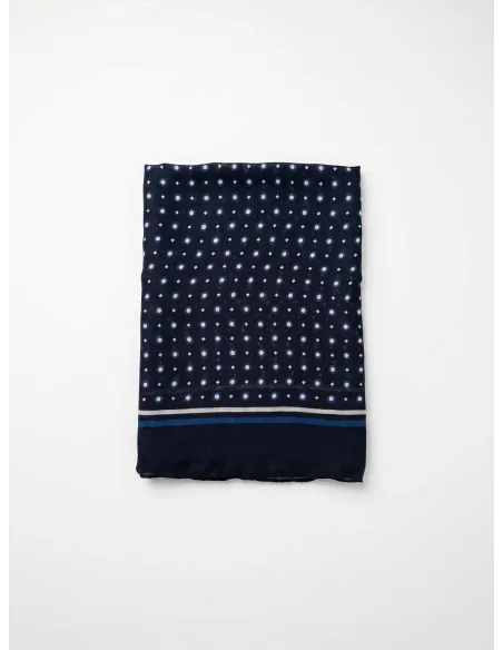 Bufanda con Estampado Azul Marino