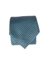 Dark Green Silk Tie with Floral Pattern