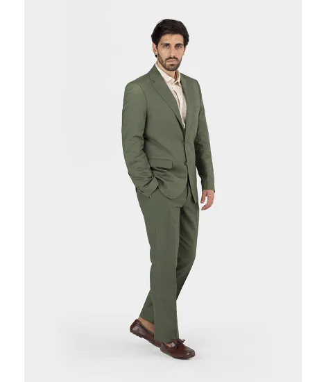 Dark Green Linen Blazer