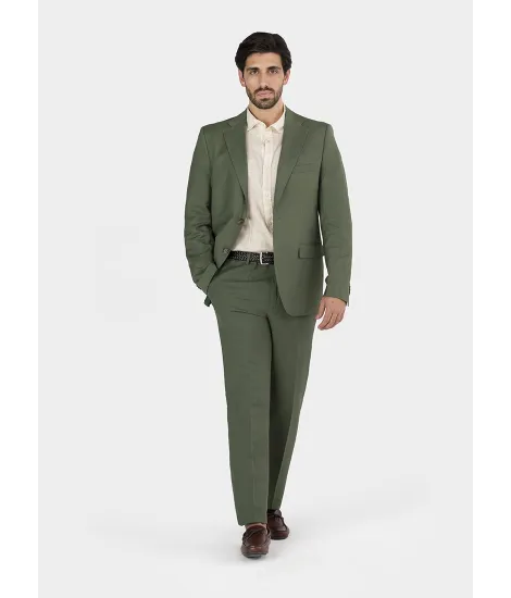 Dark Green Linen Blazer