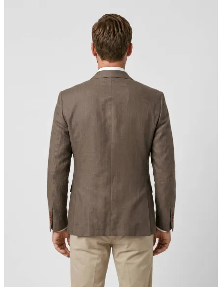 Plain Brown Wool Blazer