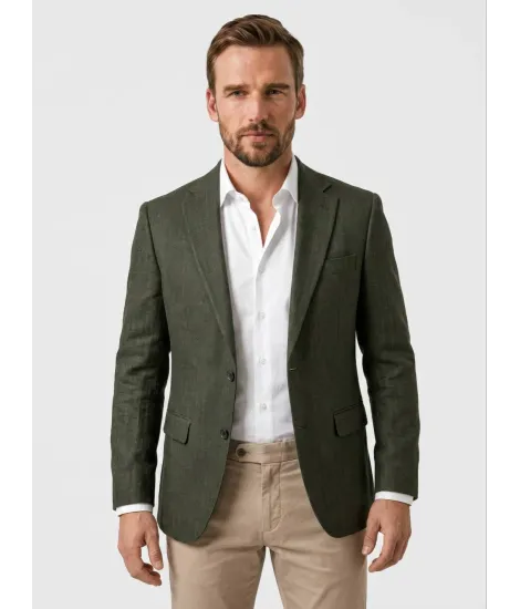 Plain Brown Wool Blazer