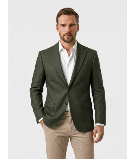 Plain Brown Wool Blazer 2