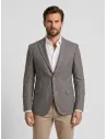 Brown Herringbone Wool Blazer