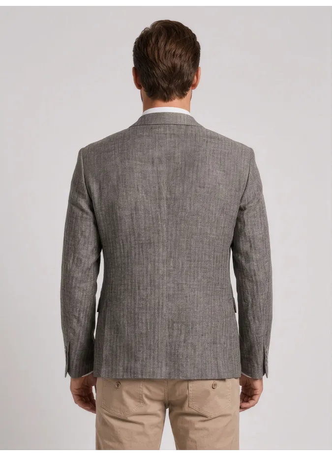 Blazer de Lã Espinha Castanha