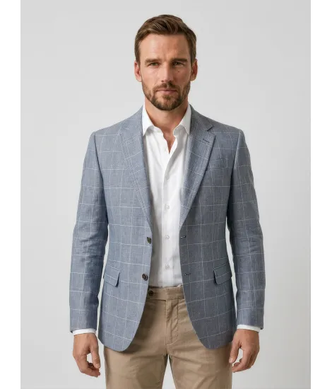 Blazer Algodão Janela Cinza