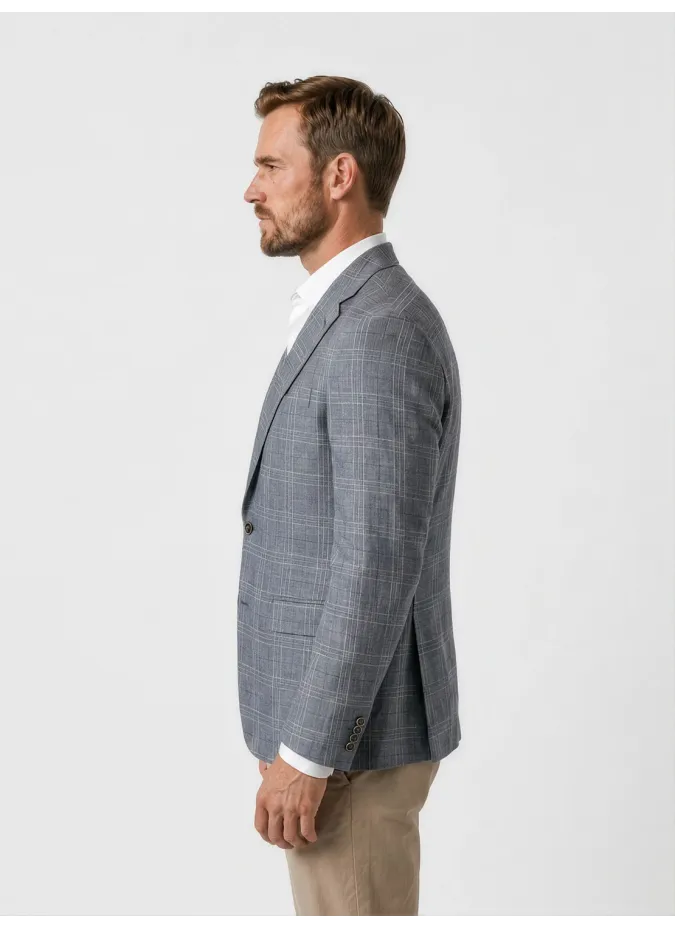 Blazer Algodão Janela Cinza