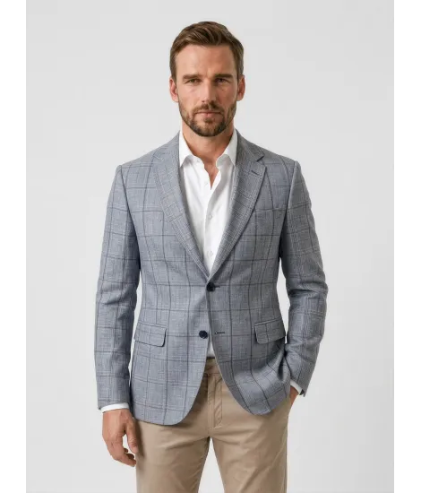 Blazer Algodão Janela Cinza 2