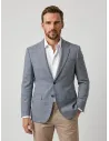 Blazer de lana Príncipe de Gales Azul CLaro