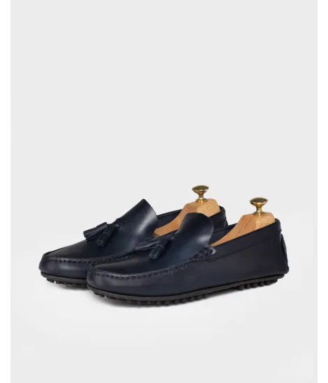 Mocasines Borlas Azules