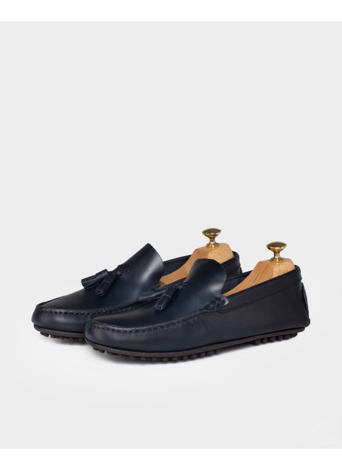 Mocasines Borlas Azules