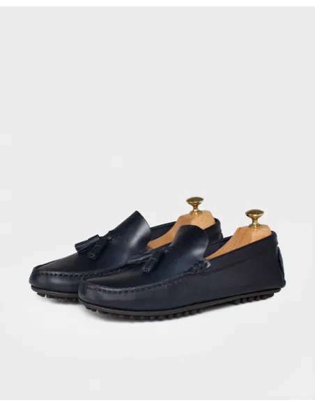 Mocasines Borlas Azules