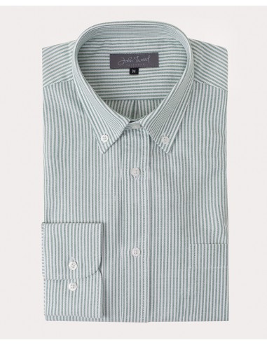 Green Striped Oxford Shirt
