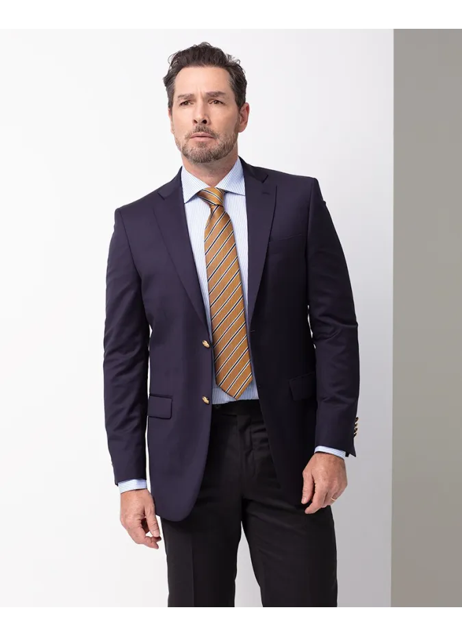 BLUE WOOL BLAZER| JOHN TWEED TAILORED