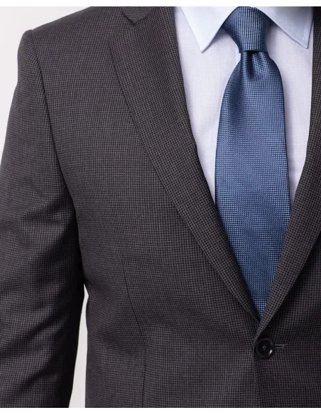 Grey Pied Poule Wool Suit| JOHN TWEED TAILORED