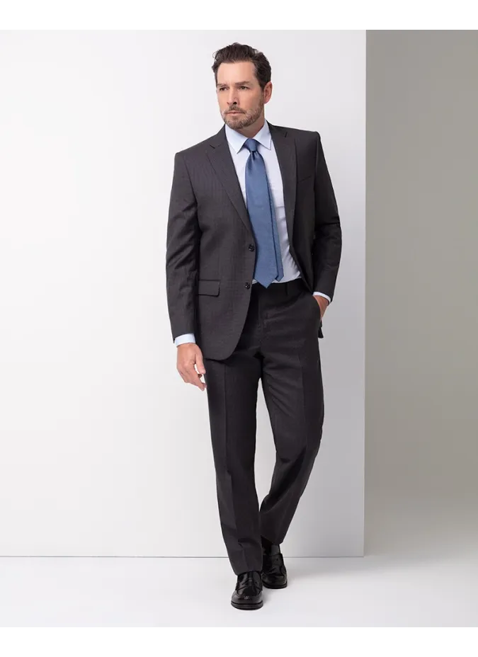 Grey Pied Poule Wool Suit| JOHN TWEED TAILORED